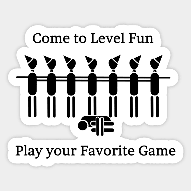 Level Fun-Black Sticker by AngelaSimpson96